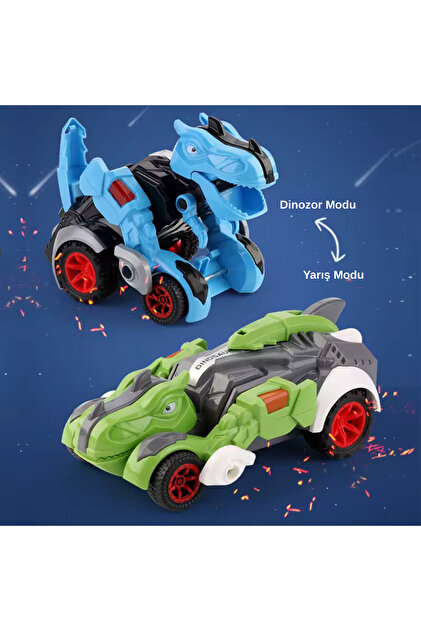 CYBER-HOBBY ドラゴン　2体セット craftivio Dönüşen Dinozor Araba Robot Oyuncak 2'si 1 Arada T-Rex
