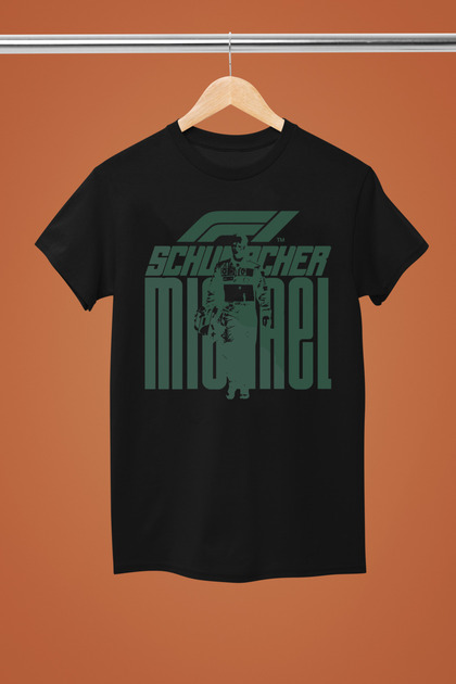 Michael Schumacher Printed Cotton Short Sleeve Regular Fit F1 T-Shirt