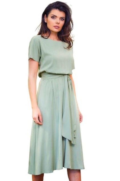 Rochie A576, Awama, Vâscoză/Elastan, Verde
