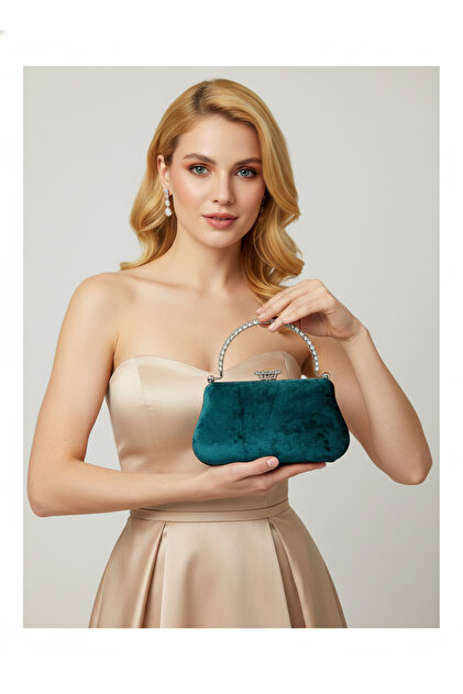 clutch bag for green dress Ivory Satin Clutch | Small Pill Box Bridal Purse main image 0