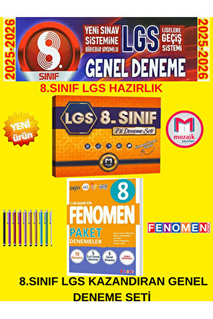 Mozaik Yayınları 2026 İntro 8.Sınıf Tüm Dersler 7 li Genel Deneme+