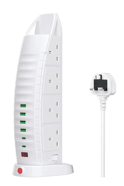 توصيلة كهربائية علي شكل برج العرب طول 5 متر بمزود بـ 6 منافذ USB و 8 منافذ AC و منفذ USB-C