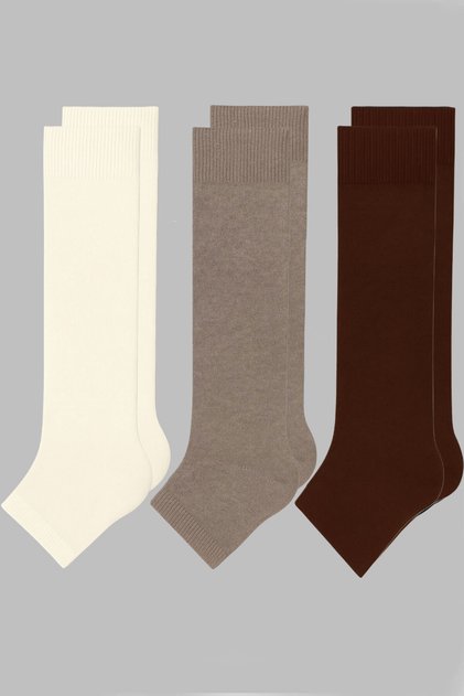 3 Pieces of Noseless Basic Cotton Yoga Leggings