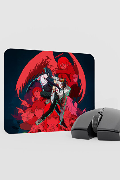 mousepad bastir Chainsaw Man Anime V1 - 22X18 Gaming Kauçuk Kaymaz