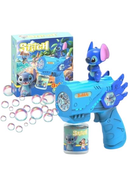 Generic Soap Bubble Gun Toy for Kids - Automatic Bubble Blower with 2 Refillable Bottles and Lights