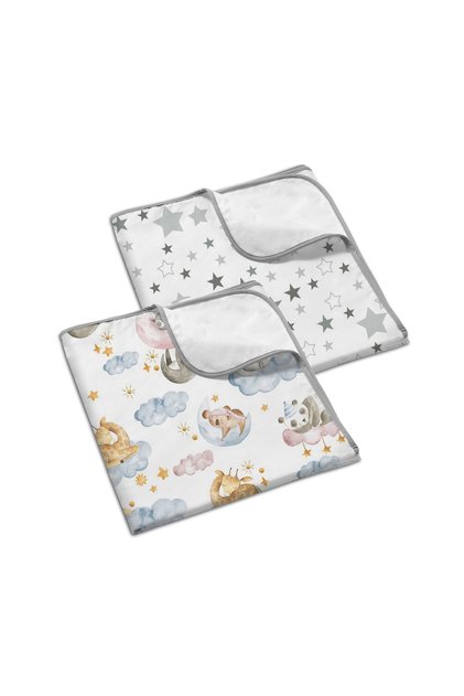 Set 2 paturici din flanel impermeabile si refolosibile 78x60 cm Wonderland