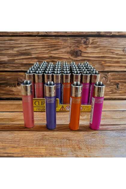 Clipper Micro Reusable Soft Renkli Taşlı Çakmak Adet ve Set Satılmaktadır