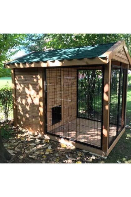Ceviz Ahşap Köpek Kulübesi