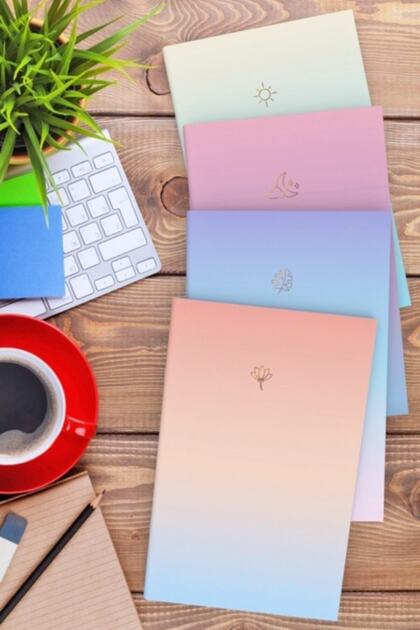 Notebook Set of 4 Notebooks Soft Gradient Series 11,5x16 Cm