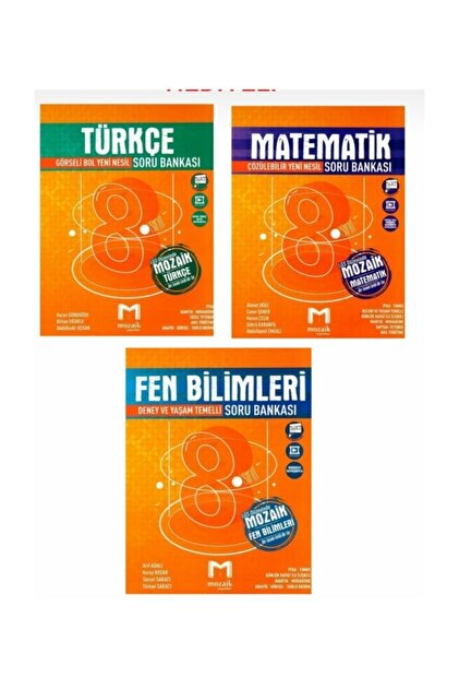 Mozaik Yayınları 8.sınıf Lgs Soru Bankası Set Matematik,türkçe,fen