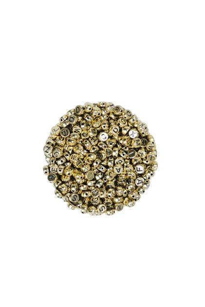 Aren Gold Gilt Letter Beads 50 Grams - 300 Pieces