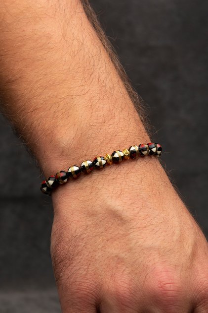Men's 7mm Embroidered Kuka Bracelet, Tree Bracelet, Retro Kuka Bracelet