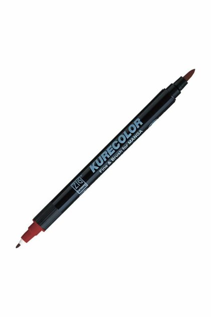 Zıg Kurecolor Cartoonist Fine & Brush Marker Cnkc2200 Double Ended Manga and Graphic Marker No:268 Deep