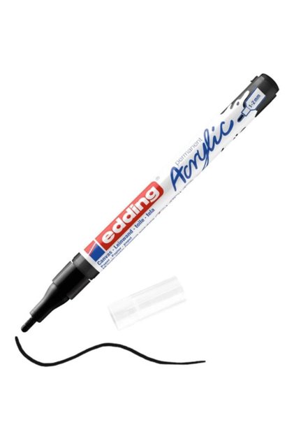 Akrilik Marker Kalem 1-2 Mm Yuvarlak Uç Siyah 5300-901