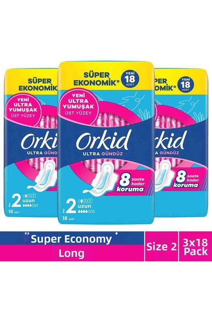Ultra Long (Size 2) 18 Pieces Super Economical Sanitary Pads X3