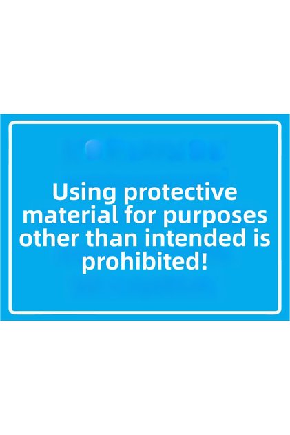 Using Protective Gear for Any Purpose Other Than Intended Is Prohibited! Isg Warning Sign Pvc A3 30X42 cm