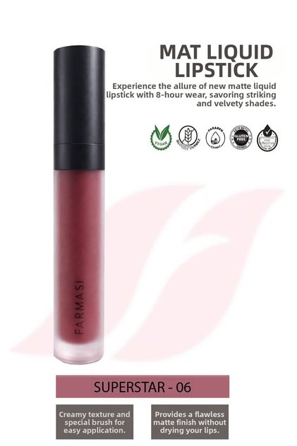 Matte Liquid Lipstick - 06 Super Star 4 ml