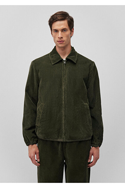 衣類/ミイナ Mavi Çift Taraflı Haki Kadife Mont Loose Fit / Bol Rahat Kesim