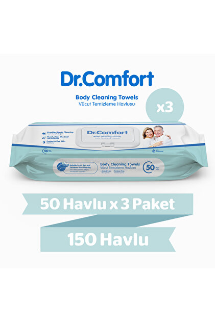 pH care Cooling Comfort 250mL 2本セット Dr.Comfort Vücut Temizleme Havlusu 50'li 1 Paket 50 Havlu - Fiyatı