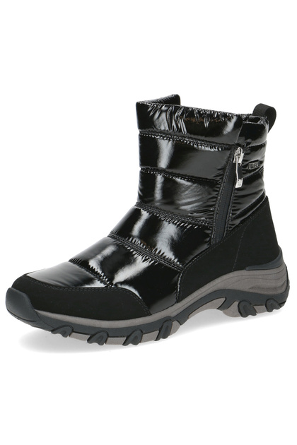 Damen Elegante Stiefelette Winterschuhe warm gefüttert 9-26436-43 Schwarz 019 Black Comb Kunstleder