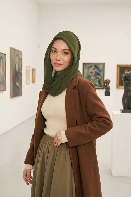 شال شيفون بونيه داخلي من القطن الممشط، PS-45