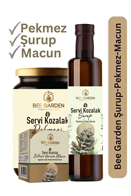 Bee Garden Servi Kozalak Seti 3'lü Şurup 500 ml -pekmez 800 Gr