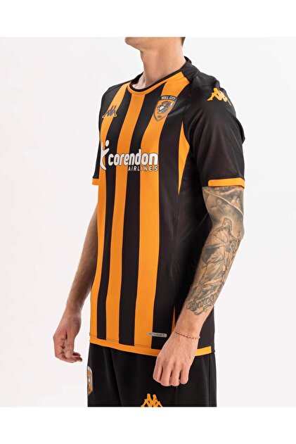 Hull City Pro Kombat Home Shirt 23/24 Erkek Antrasit Turuncu Forma