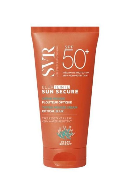 Blur Teinte Beige Rose Spf50+ Smoothing Optical Effect Sunscreen Foam Face Cream - Tinted