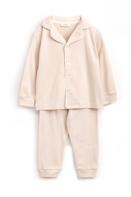 Pajama Set Girls Boys Pajama Set 100% Cotton Front Buttoned Two-Piece Set