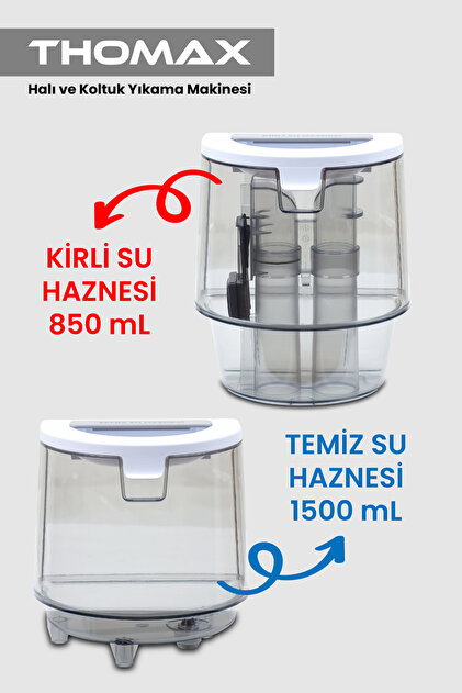 THOMAX Koltuk Halı Yıkama Ve Leke Çıkartma Makinesi 1500 Ml Temiz