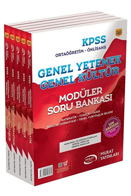 Murat Yayınları SÜPER FİYAT - Murat KPSS Lise Ortaöğretim Ön
