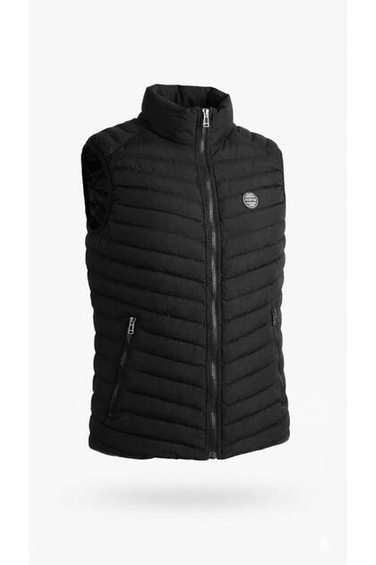Ανδρικό μαύρο καπιτονέ γιλέκο – Urban Style, μεγέθη S–2XL