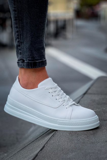 Zrc2401 top quality lace-up daily comfortable men's sports shoes white