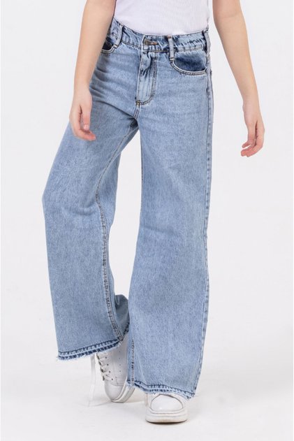 Çaren Kids- Wide Leg Girl's Denim Trousers