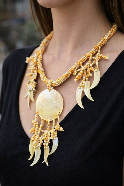 Beaded Design Women's Necklace20 cm