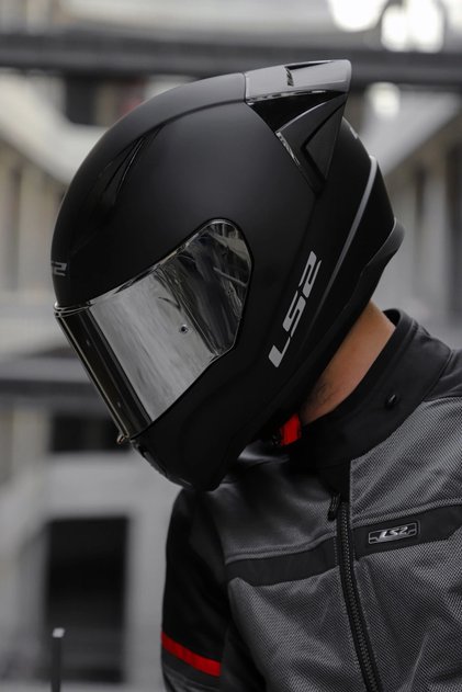 RAPID 2 RACE MAT SİYAH KASK (Gri Vizörlü + Spoıler)