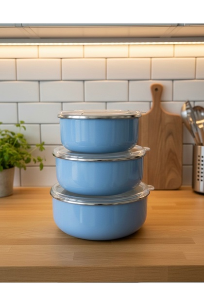 Enamel Colored Airtight Storage Container Yogurt Container