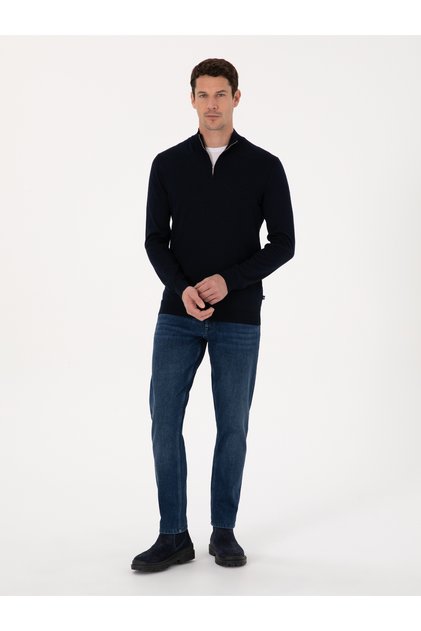 Lacivert Slim Fit Jean Pantolon 50311679-VR033