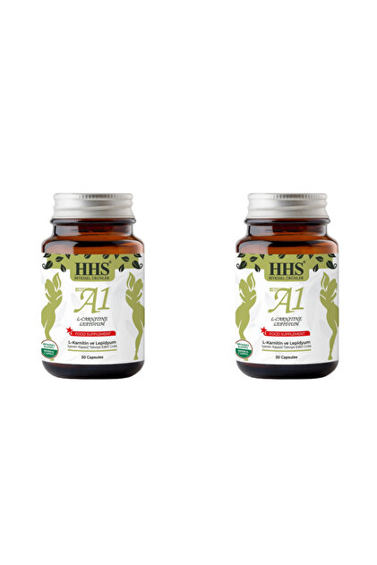 hhs a1 l carnitine lepidium 30 kapsül Hhs NEW A1 L-Carntine Lepdium 30 Kapsül (Şişe) x2 Adet