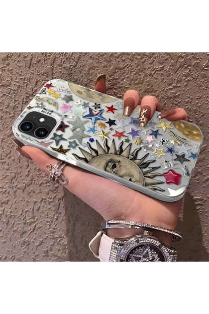 iPhone 11 Uyumlu Telefon Kılıfı yıldız Darbe Önleyici Kamera Düşüme önleyici
