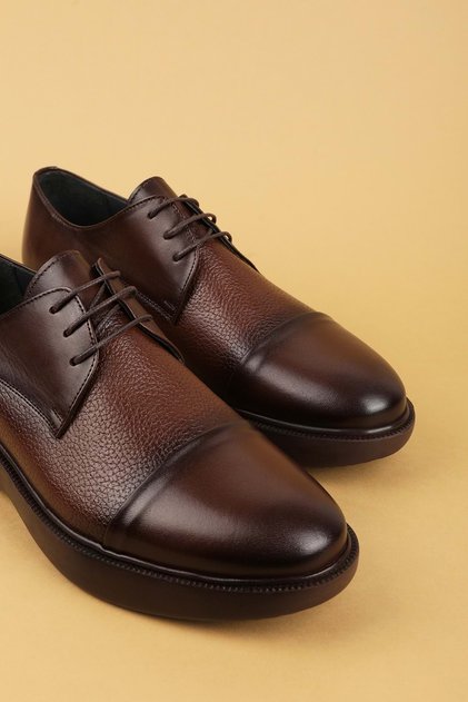 Men's Genuine Leather Groom's and Suit Shoes Lightweight Comfortable Add.3018 Brown