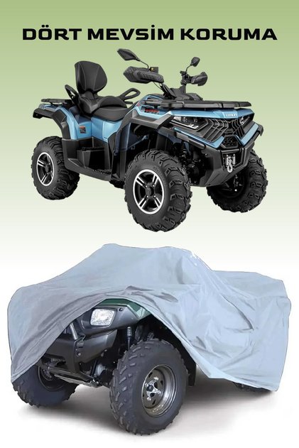Gray Loncin Xwolf 700 Atv Tarpaulin, Waterproof, Anti-Dirt and Mud Tarpaulin