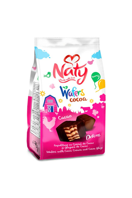 Napolitane cu cremă de cacao și glazură 75g