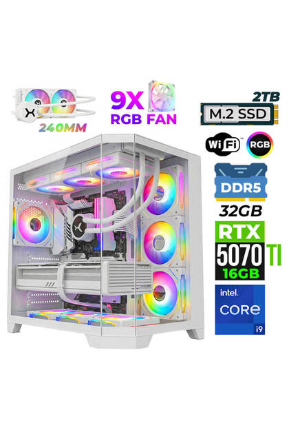 Xaser Pearl X60 i9 14900KF 32GB DDR5 Ram 2TB M.2 NVMe SSD 16GB