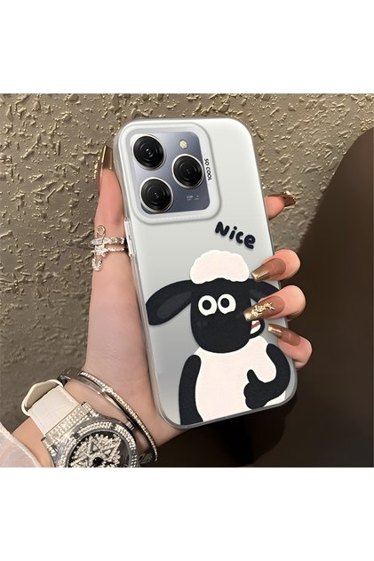 Tecno Spark 20 Pro 5g Compatible Silicone Edge Hard Back Anti-Fall Lamb Pattern Case