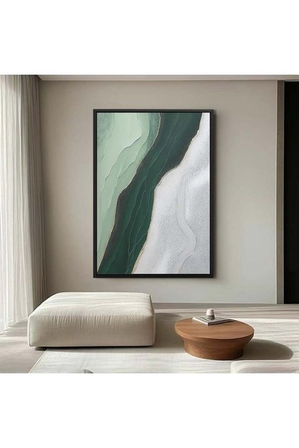 لوحات جدارية بتصميم عصري - ايطار بني