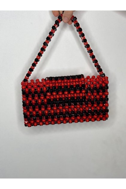Red Black Women's Handbag