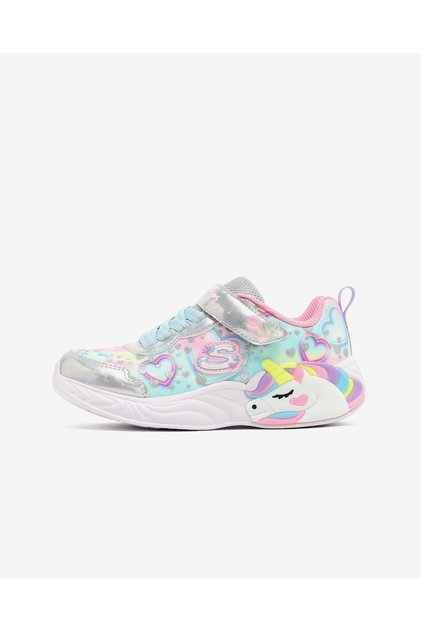 UNICORN DREAMS HEART SPARKLES Büyük Kız Çocuk Gri Işıklı Spor Ayakkabı 303063L SMLT