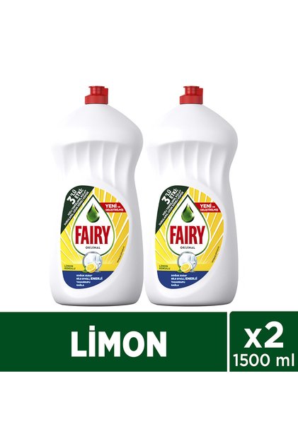 Orijinal Sıvı Bulaşık Deterjanı 1500 ml Limon Kokulu x 2 Adet