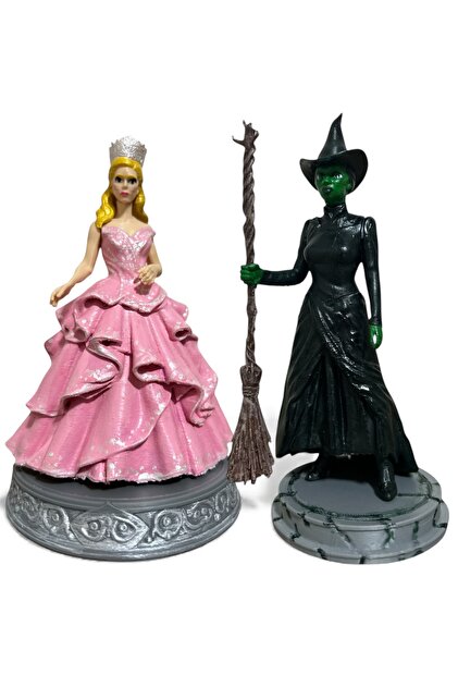 WICKED DEFY GRAVITY & GLINDA-TEDセット OEMPLUS Elphaba & İyi Cadı Glinda – Wicked Esintili Premium El